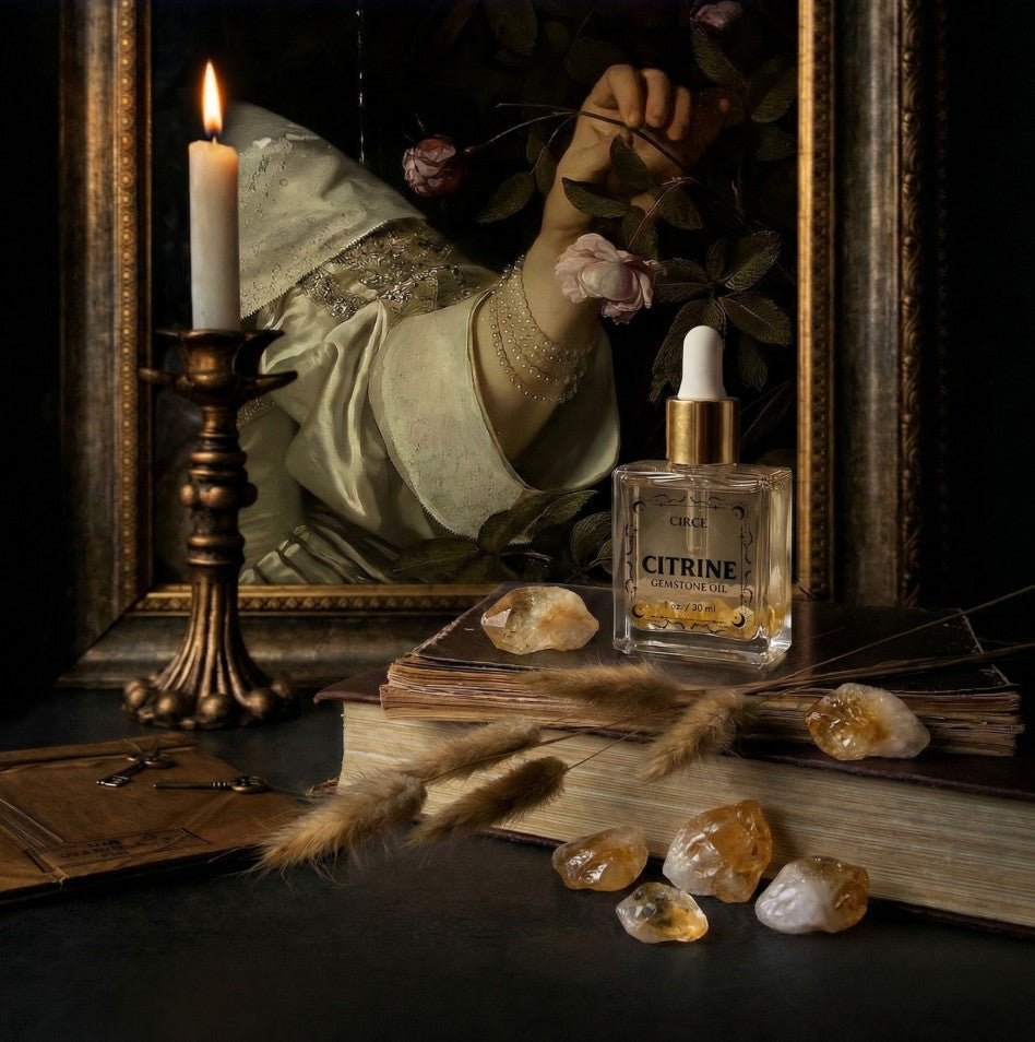 Citrine Gemstone Body Oil — Abundance & Prosperity Shimmer Oil by Circe Boutique