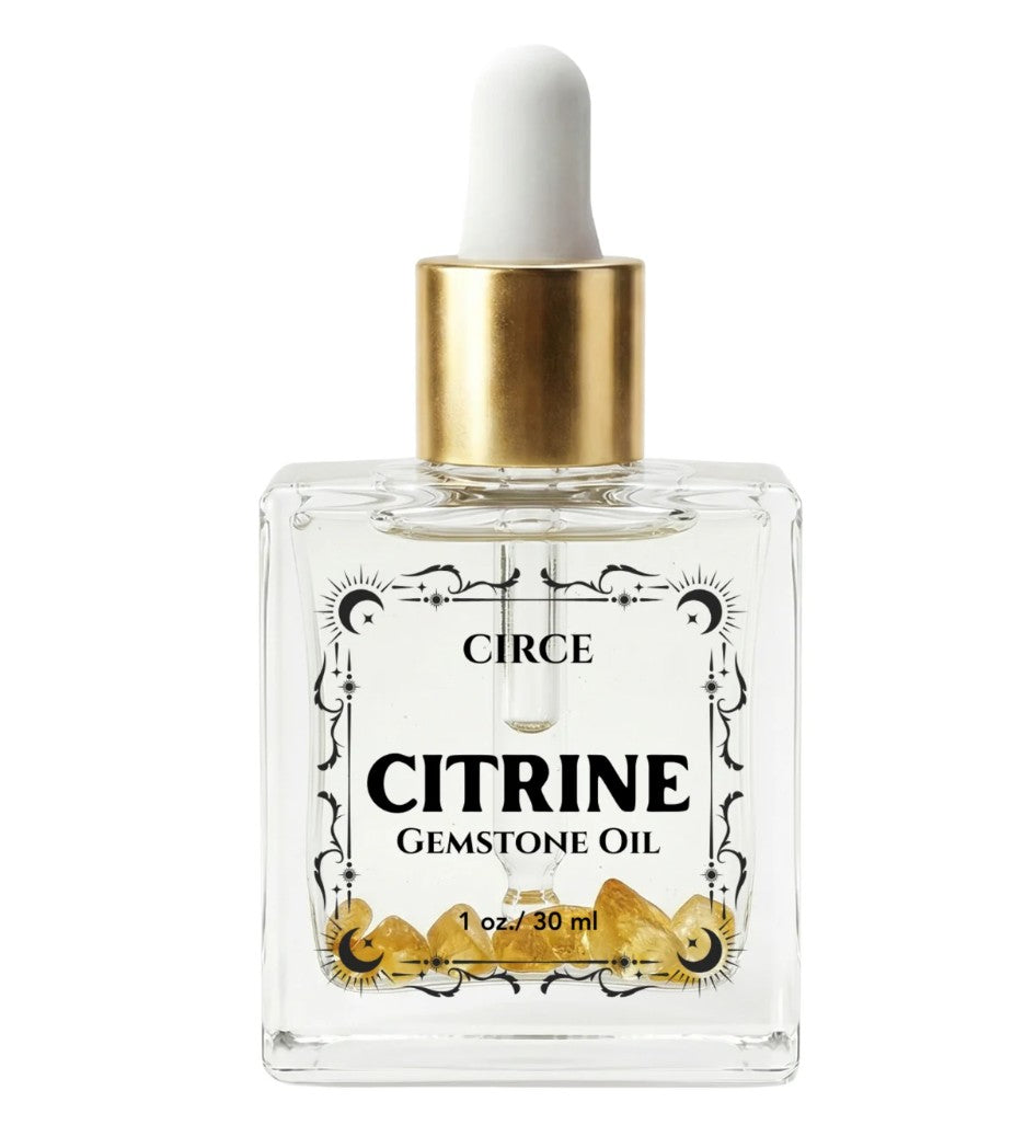 Citrine Gemstone Body Oil — Abundance & Prosperity Shimmer Oil by Circe Boutique