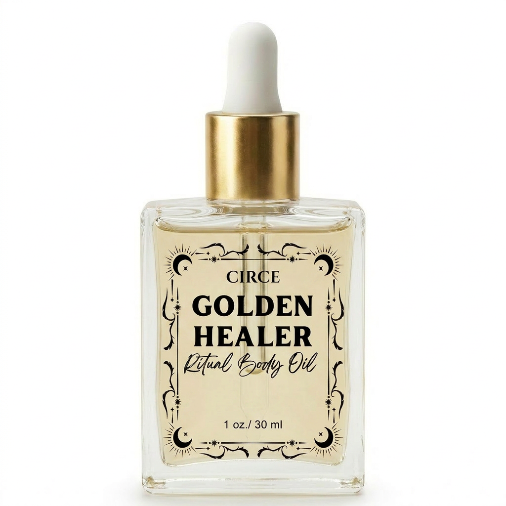 Healing Ritual Body Oil — Lavender & Chamomile Oil with Golden Healer Quartz