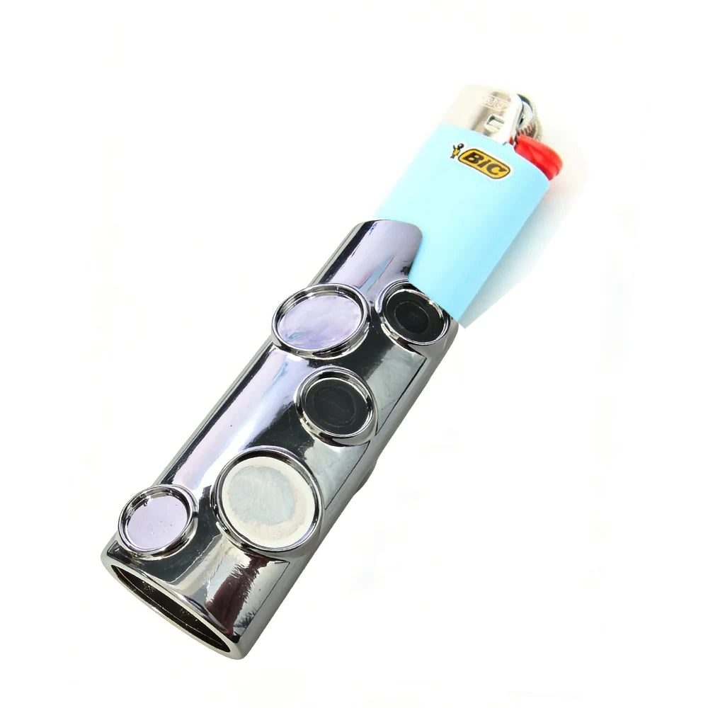 Chrome Crater Lighter Case