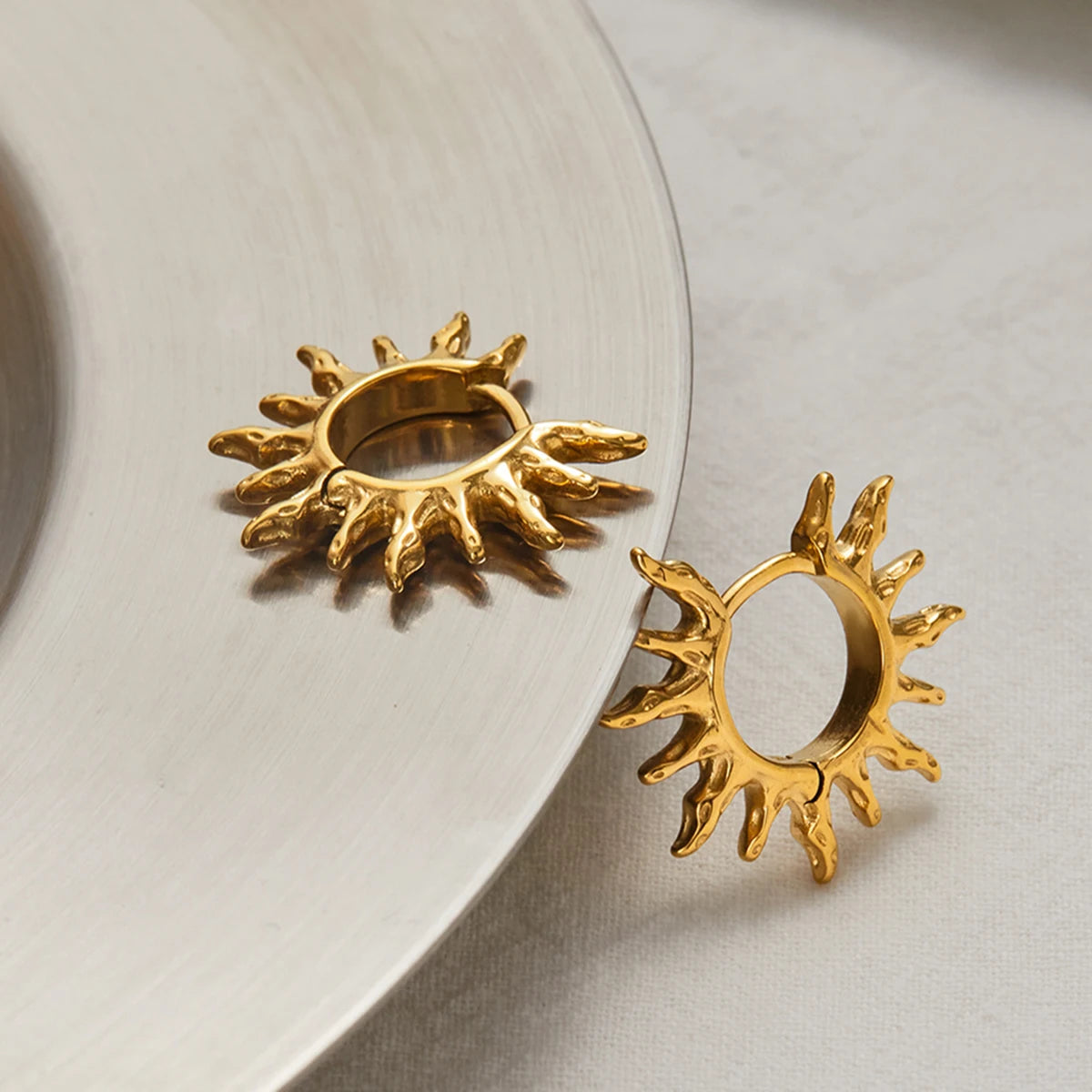 Solar Flare Hoop Earrings