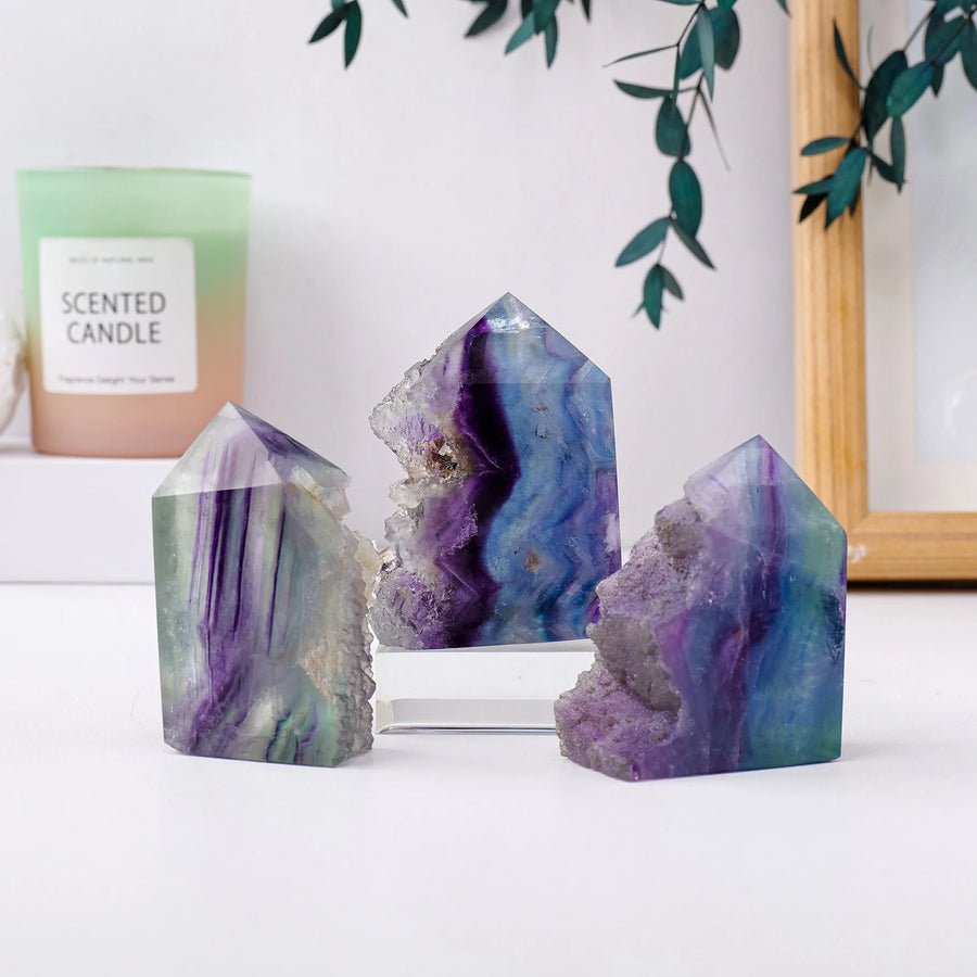 Raw Point Fluorite Obelisk Crystal