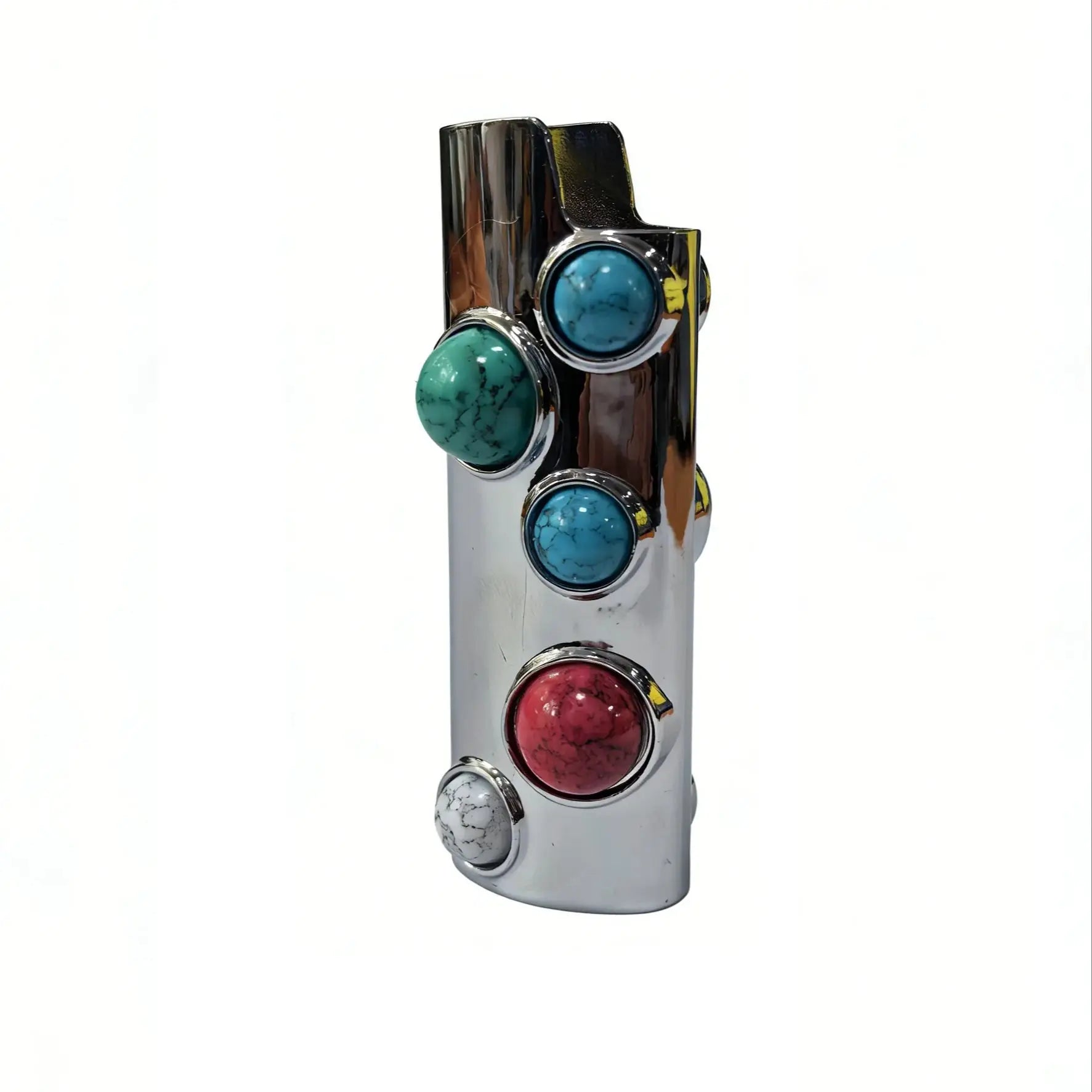 Chrome Crater Lighter Case