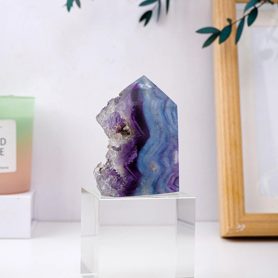 Raw Point Fluorite Obelisk Crystal