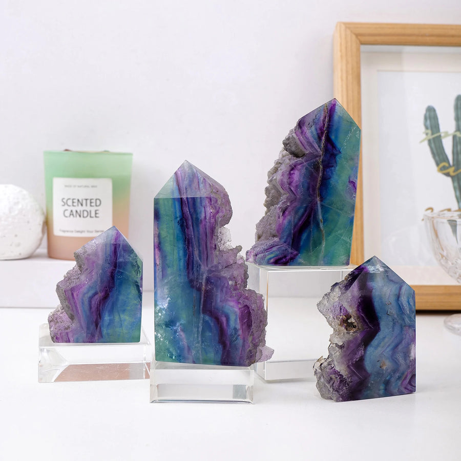 Raw Point Fluorite Obelisk Crystal