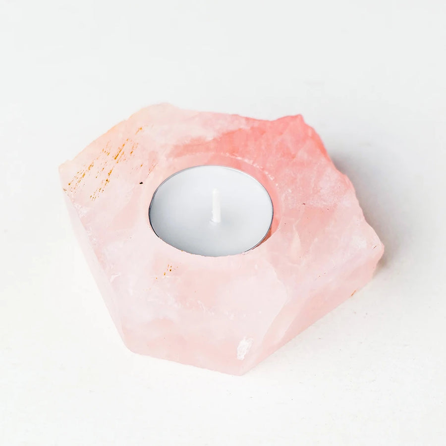 Raw Crystal Tea light Candle Holder