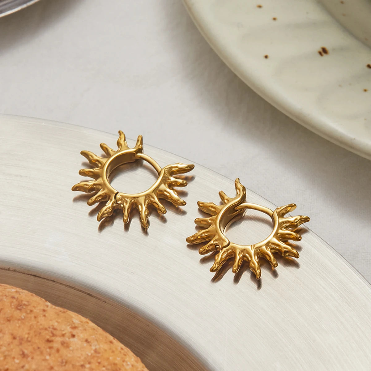 Solar Flare Hoop Earrings