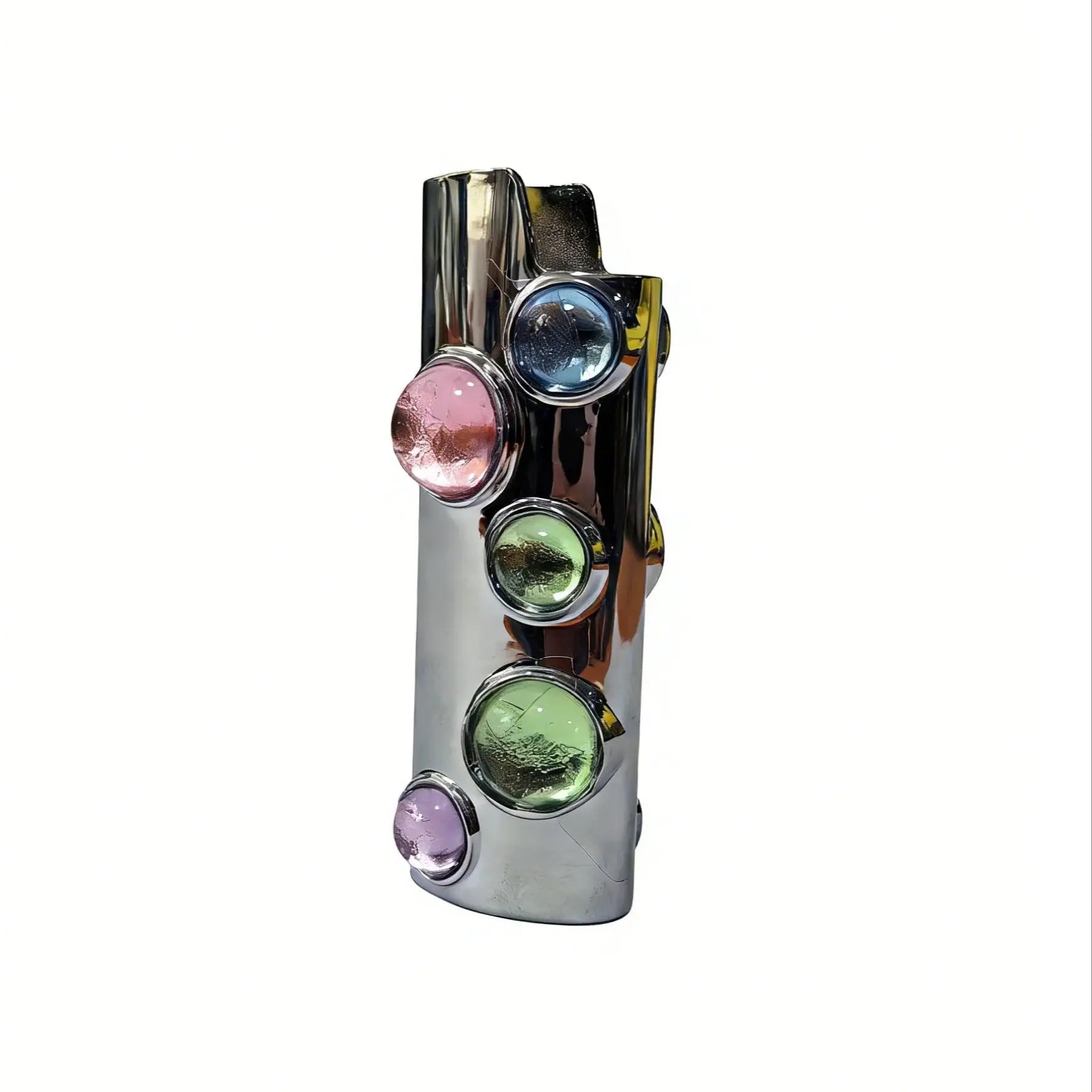 Chrome Crater Lighter Case