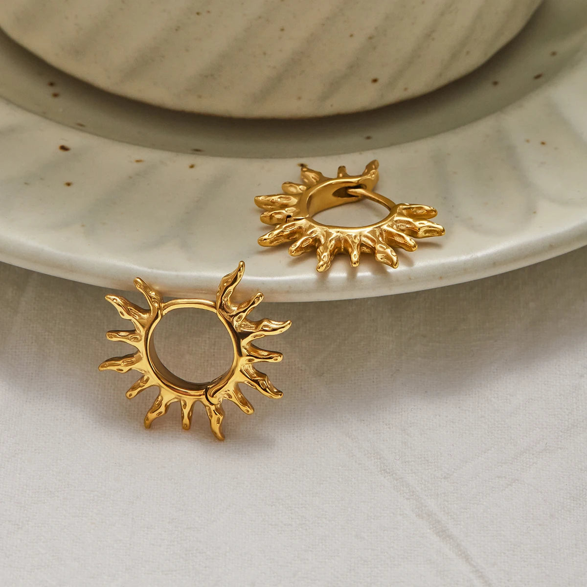 Solar Flare Hoop Earrings