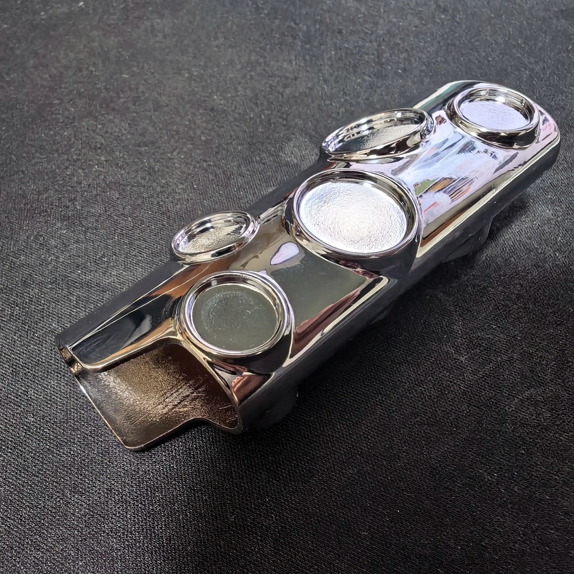 Chrome Crater Lighter Case