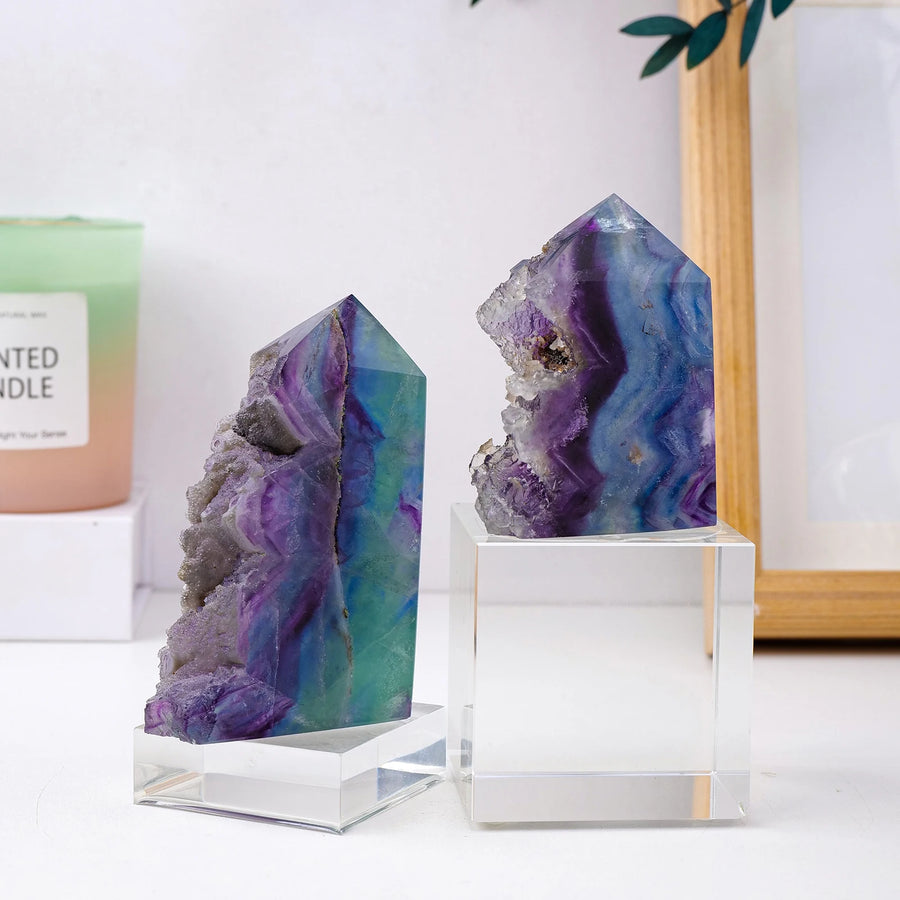 Raw Point Fluorite Obelisk Crystal