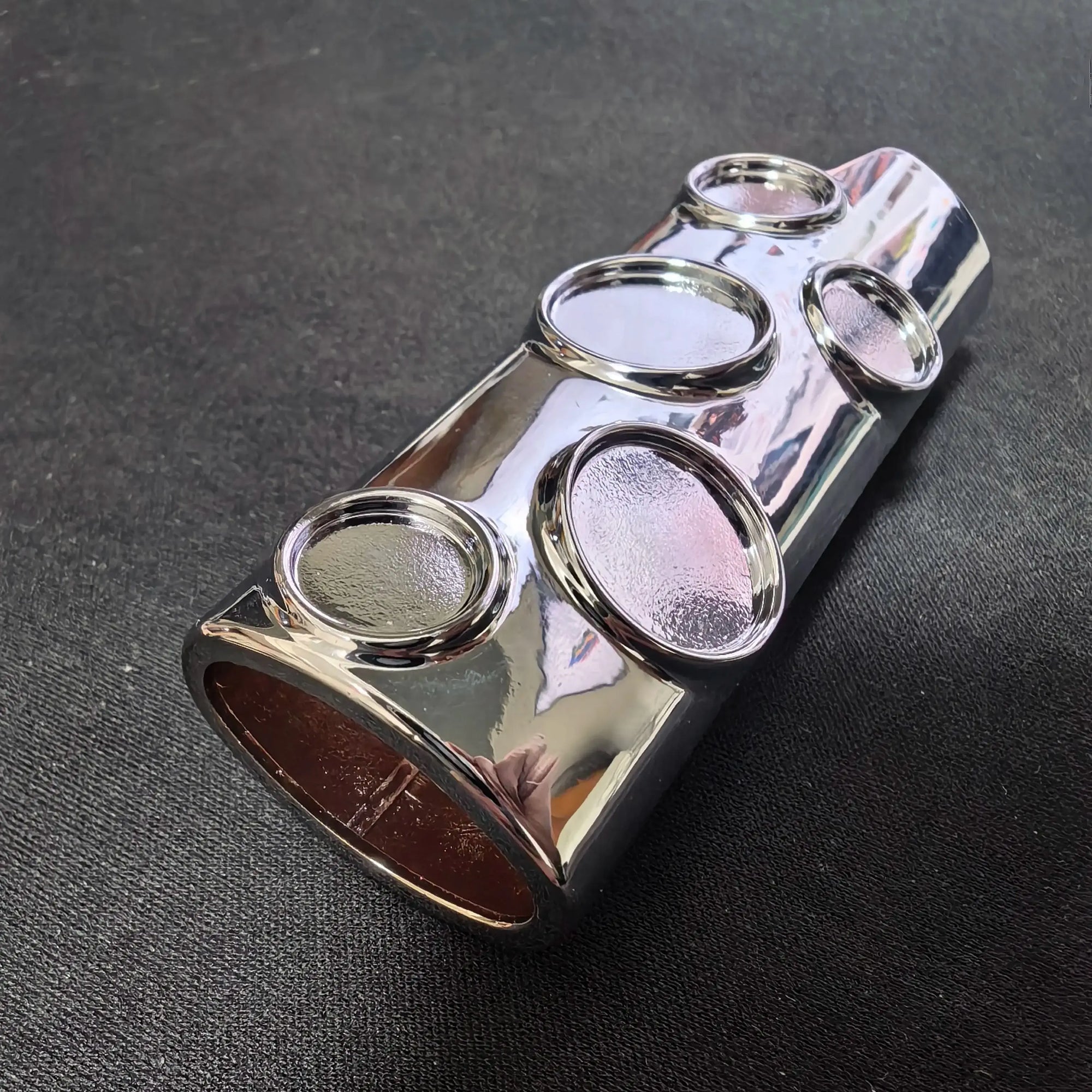 Chrome Crater Lighter Case