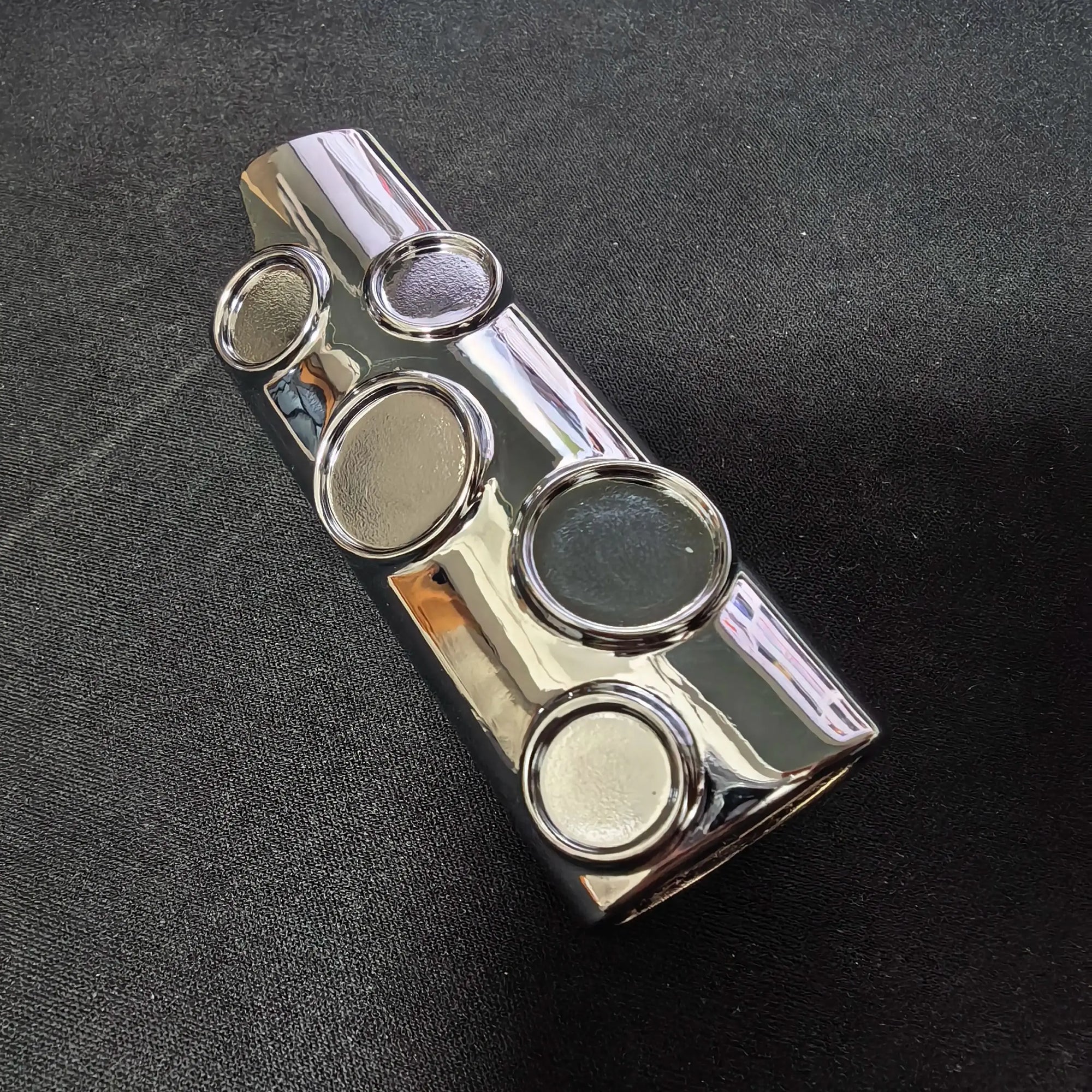 Chrome Crater Lighter Case
