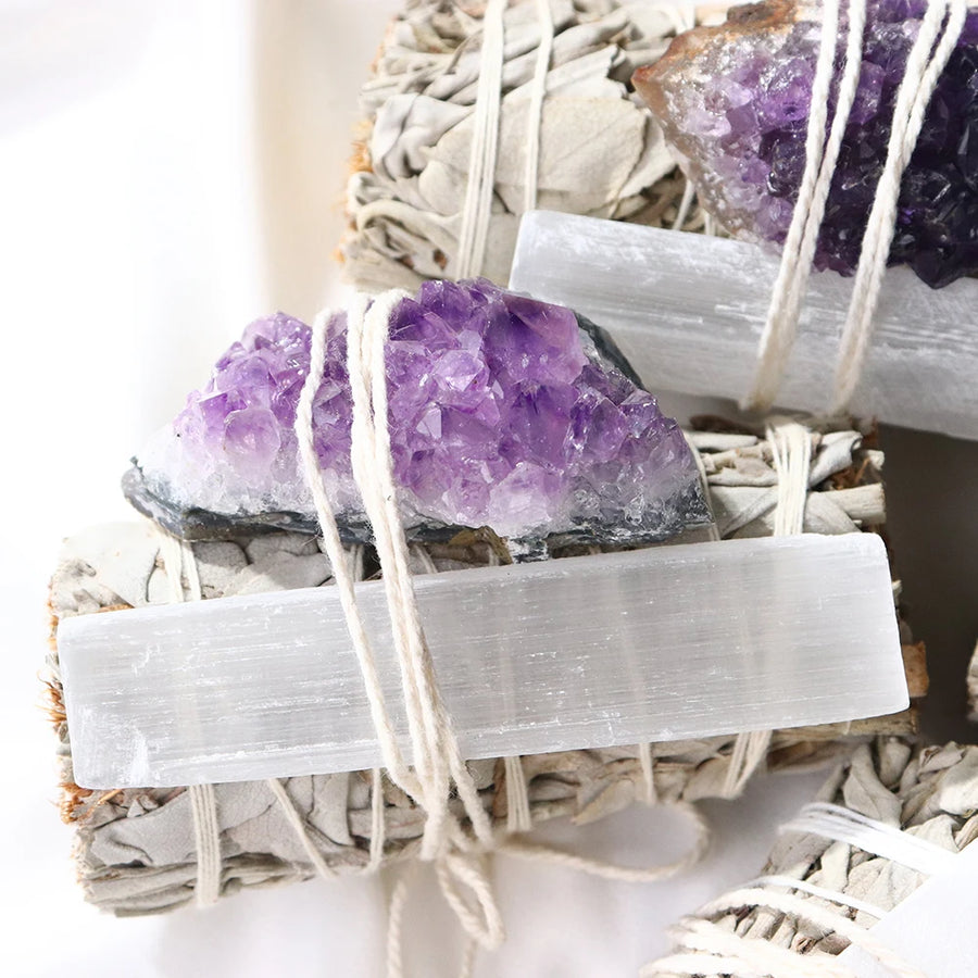 Meditation Combo Sage and Crystals Set