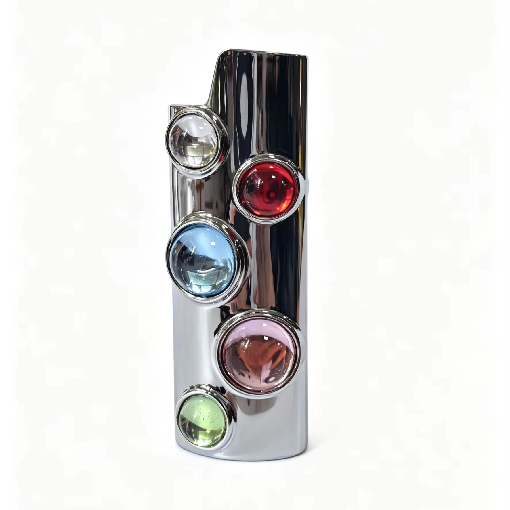 Chrome Crater Lighter Case