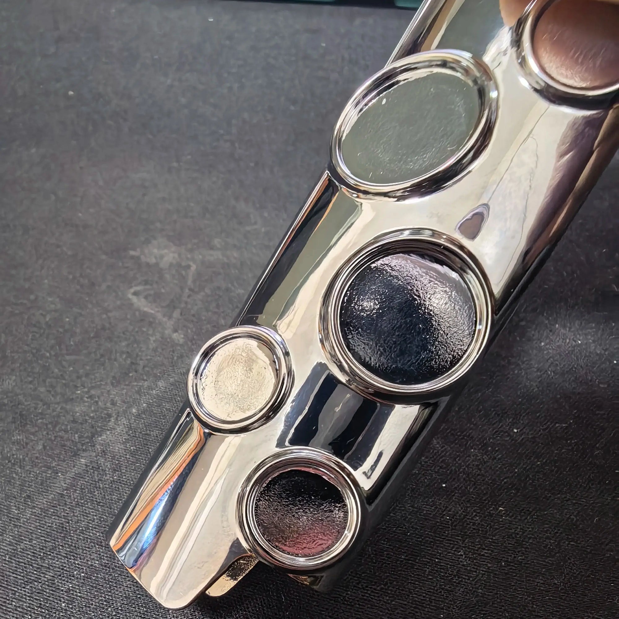 Chrome Crater Lighter Case