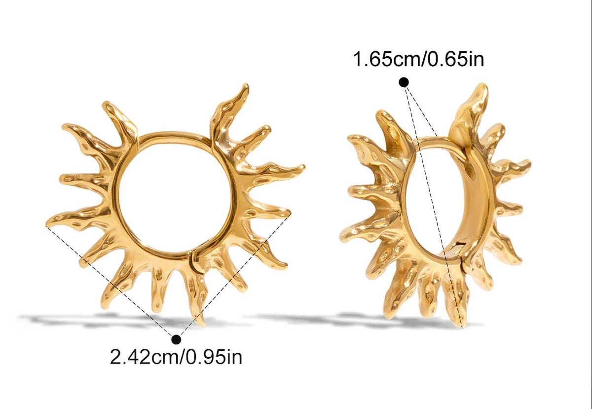 Solar Flare Hoop Earrings