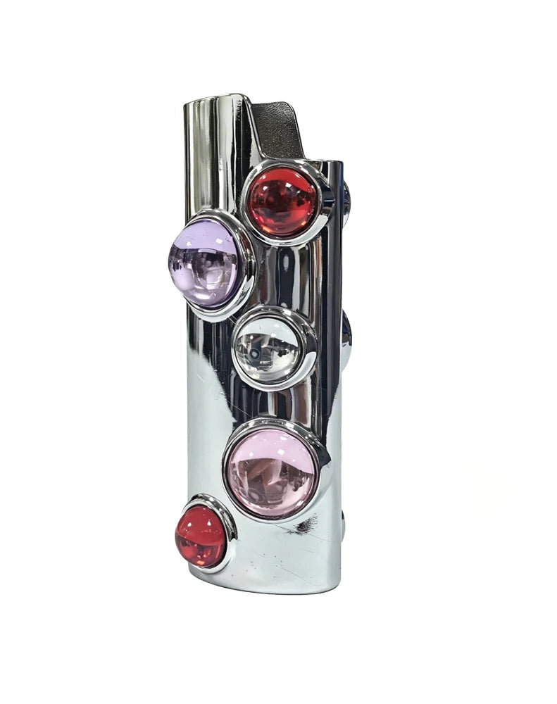 Chrome Crater Lighter Case