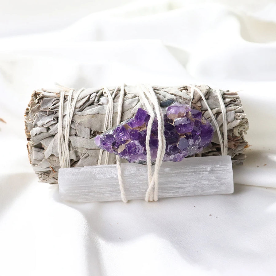 Meditation Combo Sage and Crystals Set