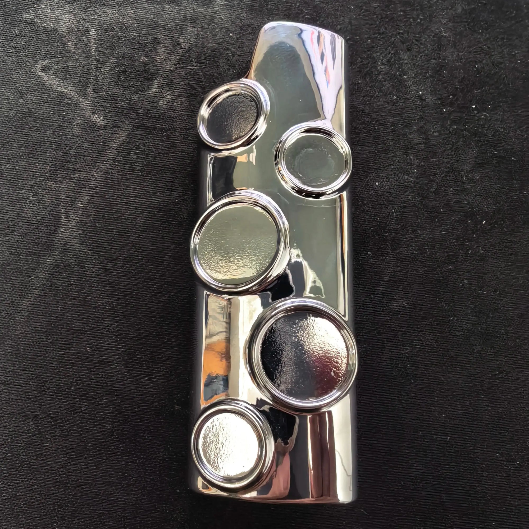 Chrome Crater Lighter Case