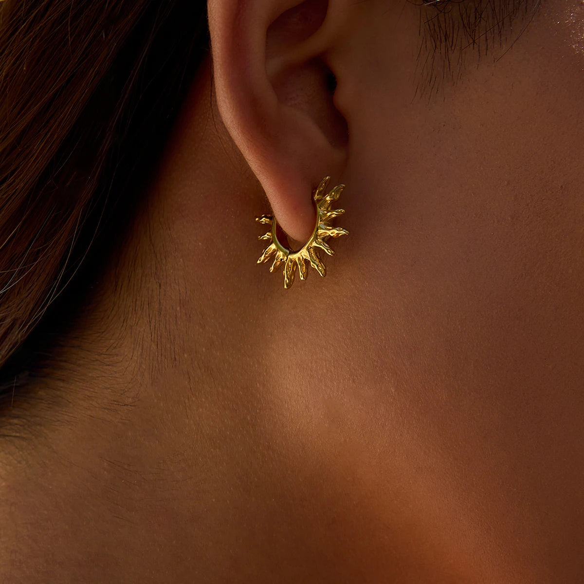 Solar Flare Hoop Earrings