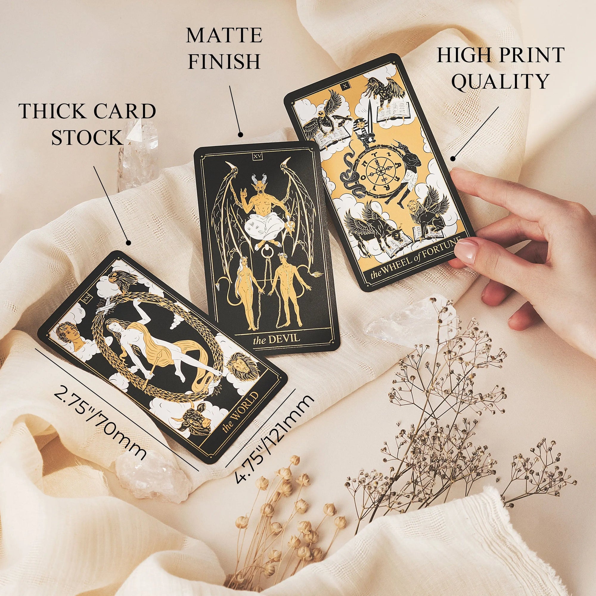Gold Tarot Deck from Wyspell