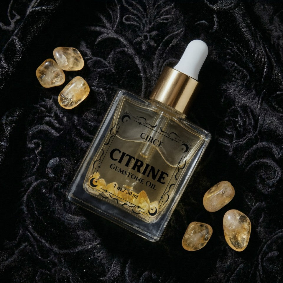 Citrine Gemstone Body Oil — Abundance & Prosperity Shimmer Oil by Circe Boutique