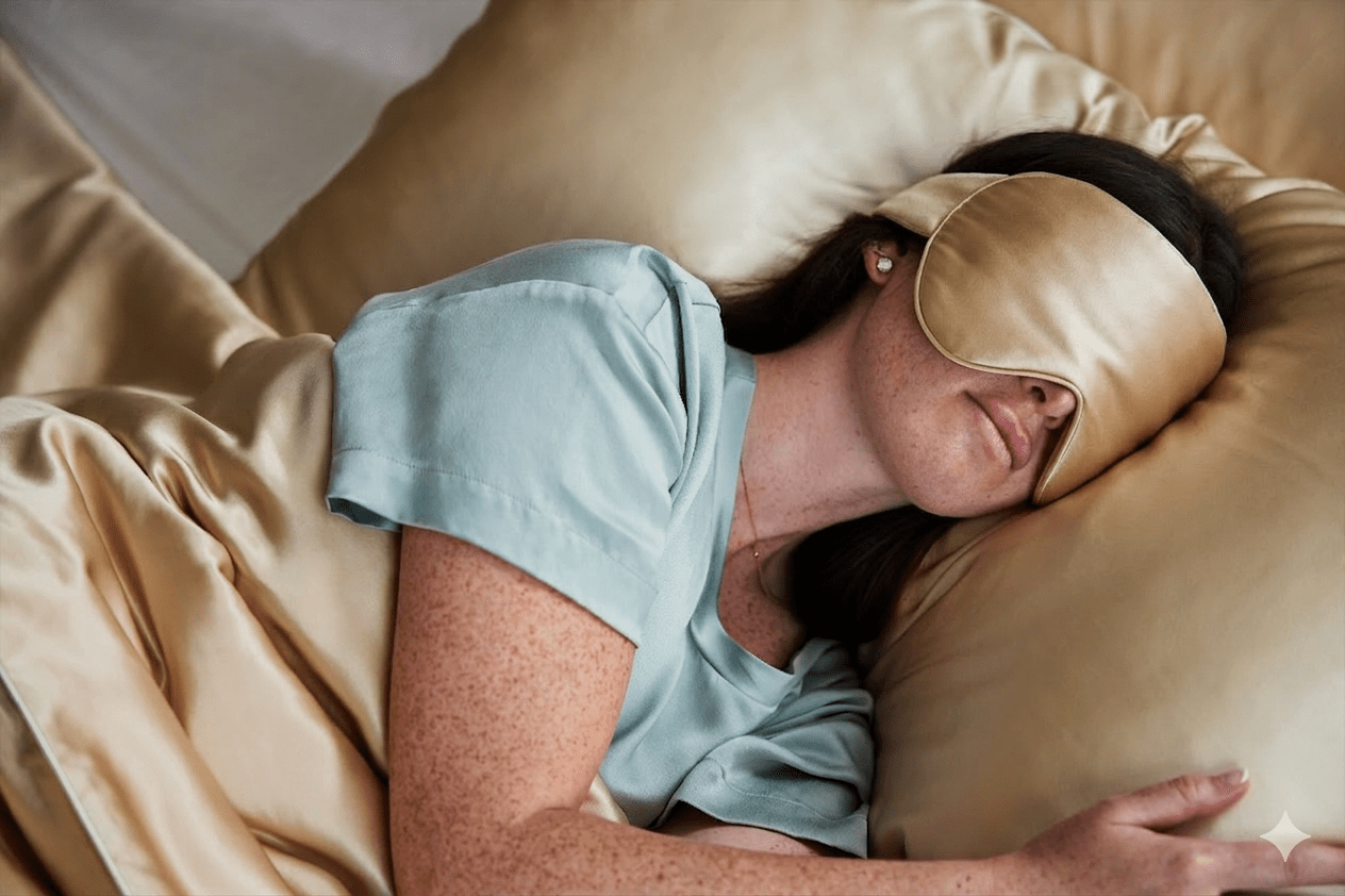 Dream Sleep Silk Eye Mask – Limited Edition Champagne Color