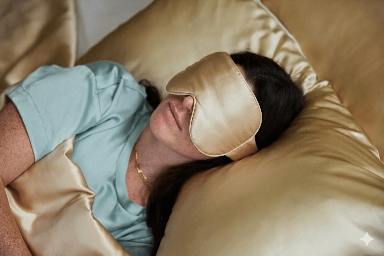 Dream Sleep Silk Eye Mask – Limited Edition Champagne Color