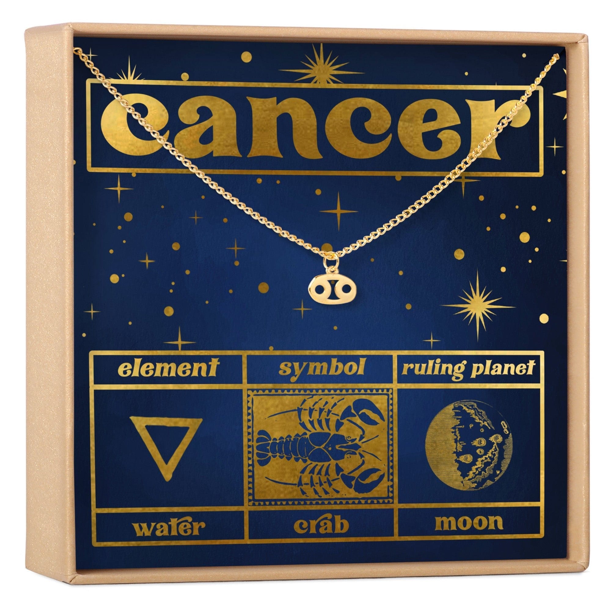 Starry Night Cancer Zodiac Necklace by Dear Ava