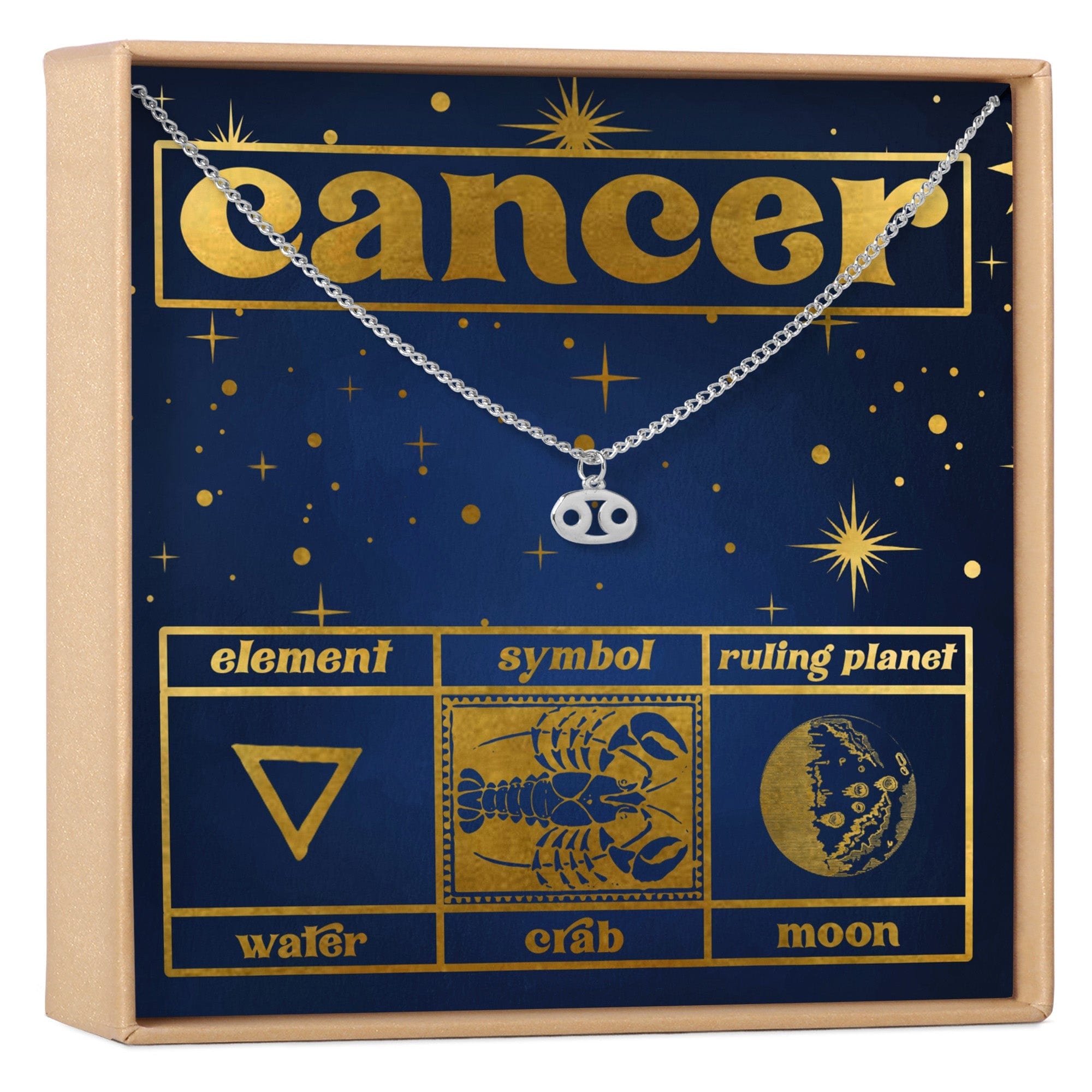 Starry Night Cancer Zodiac Necklace by Dear Ava