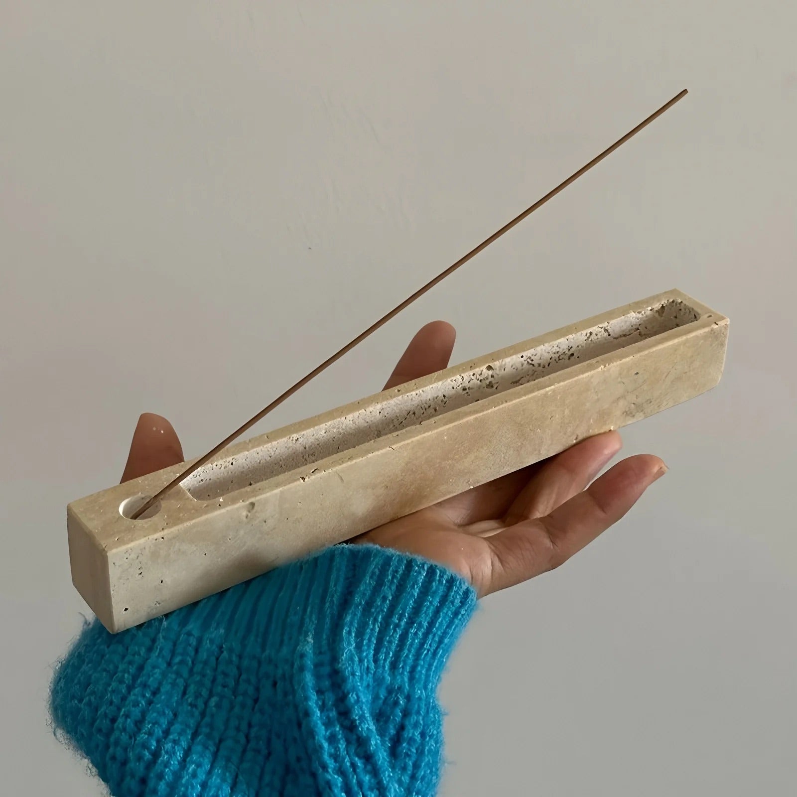 Travertine Stone Incense Holder