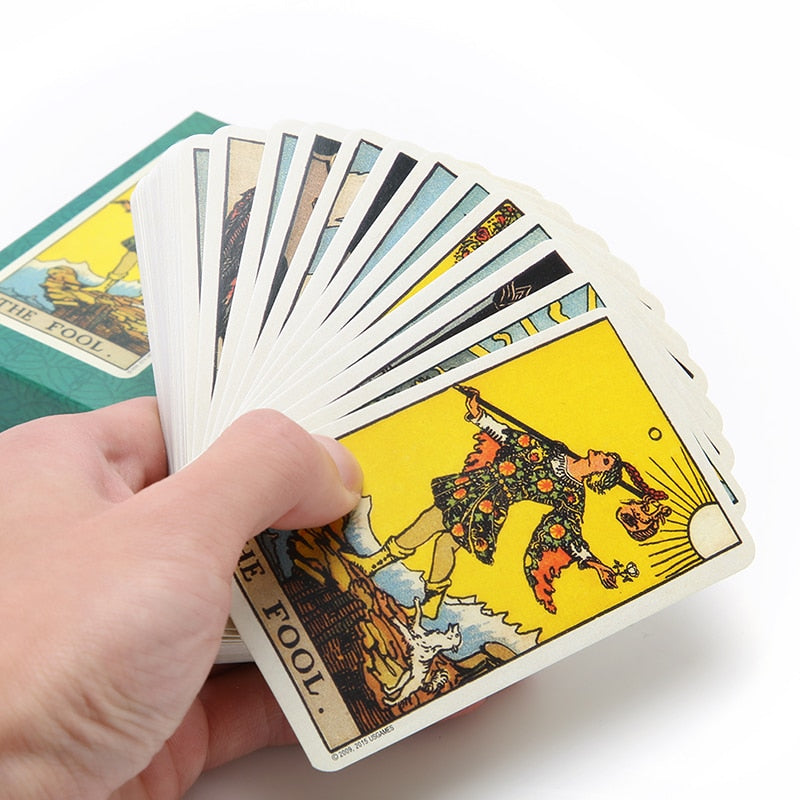 Smith Waite Tarot Cards in Tin with Green Backs