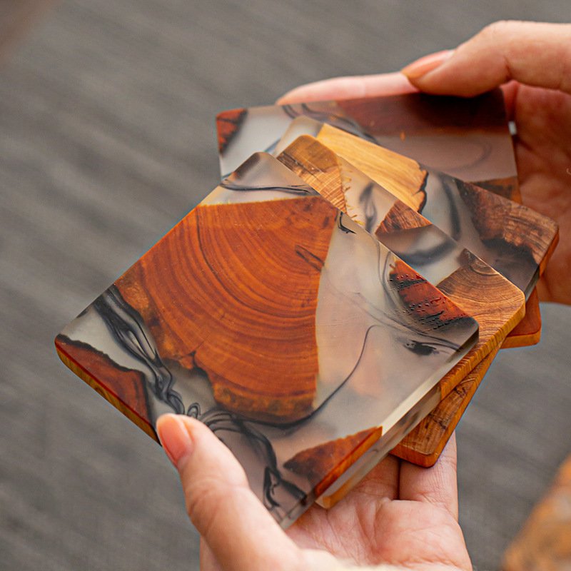 Forest Wood Resin Coasters