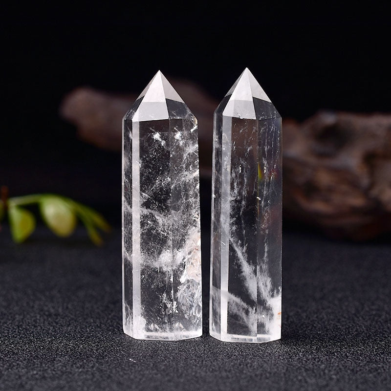 Clear Quartz Crystal Wand Point Obelisk