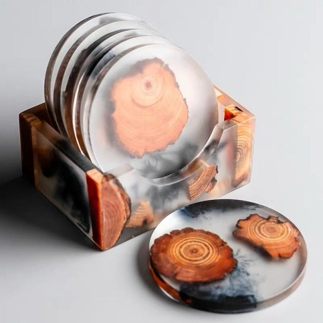 Forest Wood Resin Coasters