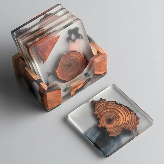 Forest Wood Resin Coasters